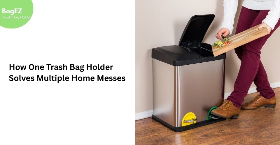 How One Trash Bag Holder Solves Multiple Home Messes